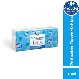 Pañuelos Descartables Mini Carrefour Soft x6 8 uni