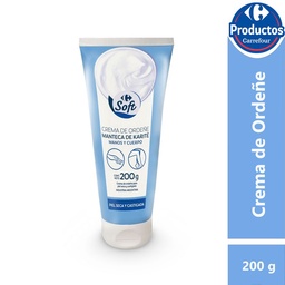 Crema de Ordeñe para Piel Seca Carrefour Soft en Pomo 200 g.