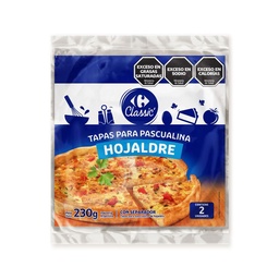 Tapas para Pascualina Mediana Carrefour Classic Hojaldre 230 g.