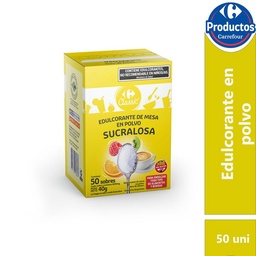 Edulcorante Sucralosa Carrefour Classic en Sobres 50 uni