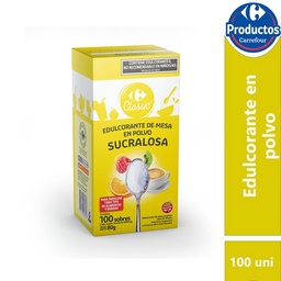 Edulcorante Sucralosa Carrefour Classic en Sobres 100 uni