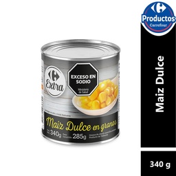 Maiz Dulce en Granos Carrefour Extra 340 g.