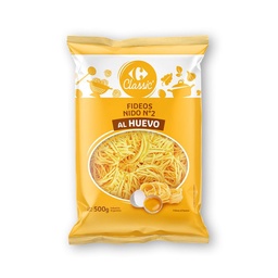 Fideos Nido Huevo Carrefour Classic 500 g.