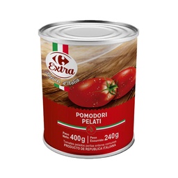 Tomate Pelado Cubeteado Carrefour Extra 400 g.