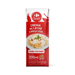 Crema de Leche para Cocinar Carrefour Classic Uat 200 cc.