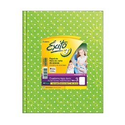 Cuaderno Rayado Éxito Lunares N3 Verde Manzana 48 Hojas