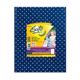 Cuaderno Rayado Éxito Lunares N3 Azul 48 Hojas