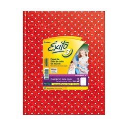 Cuaderno Rayado Éxito Lunares N3 Rojo 48 Hojas