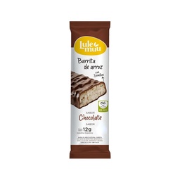 Barrita Arroz Bañada Chocolate Negro Lulemuu Sin Tacc 12 g.