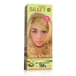 Kit Coloracion Silkey 9.1 Rubio Claro Cnz Skay Cream 1 uni