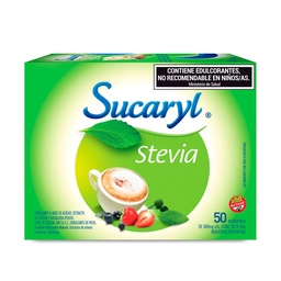 Edulcorante en Sobres Sucaryl con Stevia 50 uni