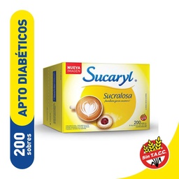 Edulcorante en Sobres Sucaryl con Sucralosa x 200 uni