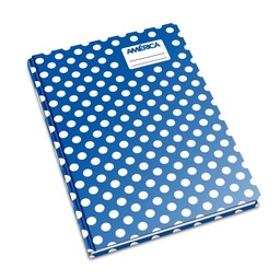 Cuaderno Rayado América Araña Lunares Azul 42 Hojas