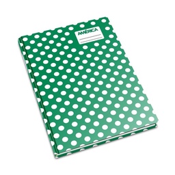 Cuaderno Rayado América Araña Lunares Verde 42 Hojas