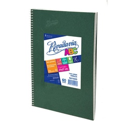 Cuaderno Rayado Rivadavia Abc 21x27 Verde 60 Hojas