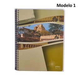 Cuaderno 16x21 Espiral América Nos Rayado 80 Hojas  (Modelos Surtidos)