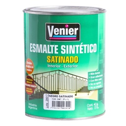 Esmalte Sintético Venier 3P Negro Satinado 1 l.