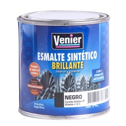 Esmalte Sintético Venier 3P Negro Brillante 0.25 l.