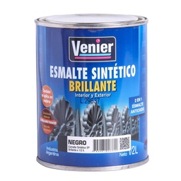 Esmalte Sintético Venier 3P Negro Brillante 0.5 l.