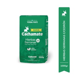 Yerba Mate Cachamate Hierbas Serranas con Cedron 1 kg.