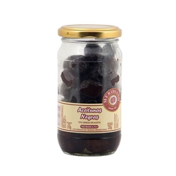 Aceitunas Negras Griegas Meridiano en Frasco 330 g.