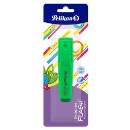 Resaltador Chato Pelikan Flash Verde x 1 uni