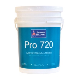 Latex Pro 720 Interior Exterior Blanco Mate Sherwin 20 lts