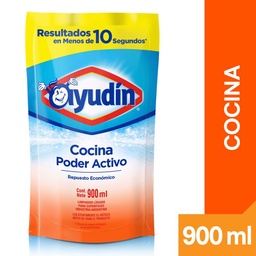 Limpiador de Cocina Ayudín Poder Activo (Envase Económico) 900 ml.