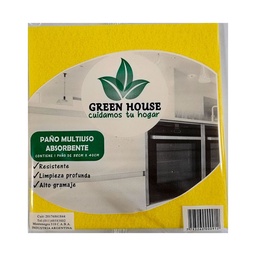 Paño Absorbente Green House 38x40 cm Amarillo