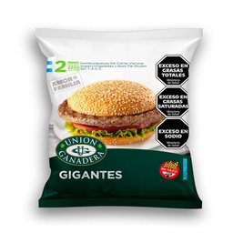 Hamburguesa de Carne Gigantes Unión Ganadera 2 uni