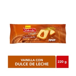 Budín Valente de Vainilla con Dulce de Leche 220 g.