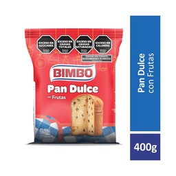 Pan Dulce Bimbo con Frutas 400 g.