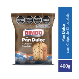 Pan Dulce Bimbo con Chips de Chocolate 400 g.