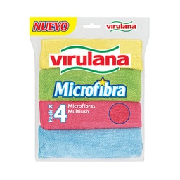 Paño Multiuso Virulana Microfibra 4 u.