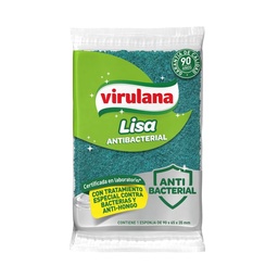 Fibra Esponja Virulana Lisa Antibacterial x 1 uni