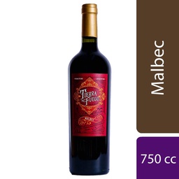 Vino Tinto Malbec Tierra Del Fuego 750 cc.