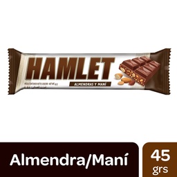 Chocolate Hamlet con Almendra y Maní 45 g.