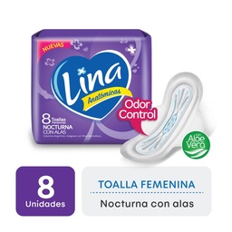 Toalla Femenina Lina Nocturna con Alas x 8 uni