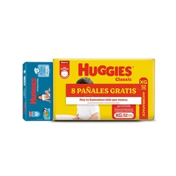 Combo Pañales Huggies Xg + 8 Pañales de Regalo.