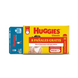 Combo Pañales Huggies Xxg + 8 Pañales de Regalo.