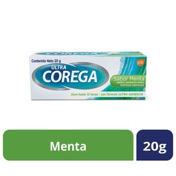 Adhesivo Dental Ultra Corega Menta 20 g.