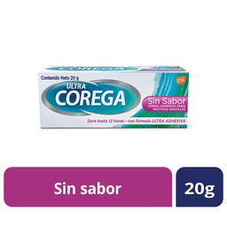 Adhesivo Dental Ultra Corega Sin Sabor 20 g.