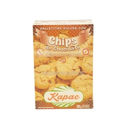 Galletitas Dulces Sin Tacc C/ Chips Choco Kapac 200 g.