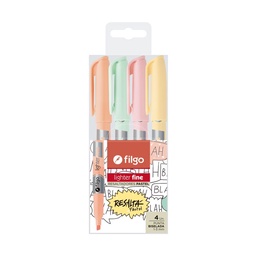 Resaltador Lighter Fine Filgo x 4 Pastel