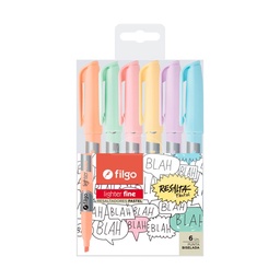 Resaltador Filgo Lighter Fine Pastel x 6 uni