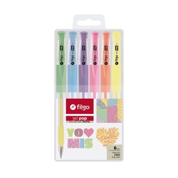 Bolígrafo Gel Filgo Pop Pastel x 6 uni