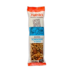 Barra de Cereal Zafrán Almendras Coco 28 g. Sin Tacc