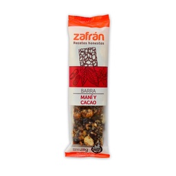 Barra de Cereal Zafrán Maní Cacao 28 g. Sin Tacc