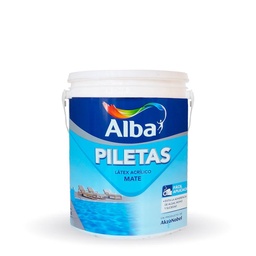 Pintura para Pileta Alba Latex Acrilica Al Agua Mate 4 lts- Celeste Profundo