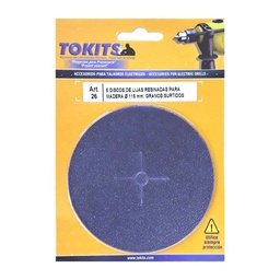 Discos Tokits Lijas Resinadas para Madera 115 mm. 5 u.